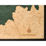 Nautical Wood Maps Lake Arrowhead - Dark Frame Nautical Wood Maps Lake Arrowhead - Dark Frame