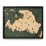 Nautical Wood Maps Drummond Island