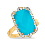 Doves by Doron Paloma St. Barths Diamond and Turquoise Gold Ring