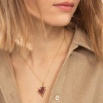 Monica Rich Kosann Carnelian Heart Necklace with Rubies Monica Rich Kosann Carnelian Heart Necklace with Rubies