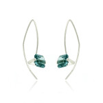 Mysterium Collection Tourmaline Green Simple Threader Earrings 