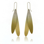 Mysterium Collection Gold Ombre Leaves Earrings  Mysterium Collection Gold Ombre Leaves Earrings