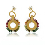 Mysterium Collection Tourmaline Circle Earrings 