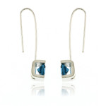 Mysterium Collection London Blue Spinel Threader Earrings