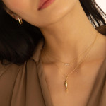 Monica Rich Kosann Mini Perseverance Gold Fish Charm Necklace