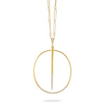 Doves by Doron Paloma Fibonacci Diamond Pendant in Gold Satin Finish Doves by Doron Paloma Fibonacci Diamond Pendant in Gold Satin Finish