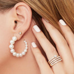 Shy Creation Coco Cultured Pearl Hoop Earrings