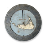 Nautical Wood Maps Nantucket Tide Clock  Nautical Wood Maps Nantucket Tide Clock
