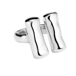 UNOde50 Ser Natural Silver Ring with Two Vertical Tubes