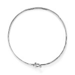 UNOde50 Ser Indomable Rigid Silver Necklace with White Topaz UNOde50 Ser Indomable Rigid Silver Necklace with White Topaz