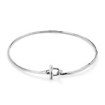 UNOde50 Ser Indomable Rigid Silver Necklace with White Topaz UNOde50 Ser Indomable Rigid Silver Necklace with White Topaz