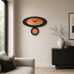 Leonie Clocks Stand Alone Oval Black & Copper Clock 