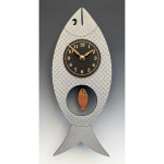 Leonie Clocks Wanda Pewter Wall Clock  Leonie Clocks Wanda Pewter Wall Clock