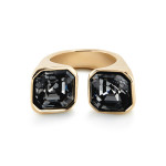 UNOde50 Ser Without Complex Dual Crystal Ring - Gold
