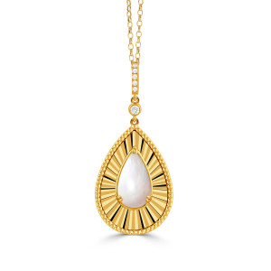 Doves by Doron Paloma Helios Teardrop Pendant with White Mother of Pearl Doves by Doron Paloma Helios Teardrop Pendant with White Mother of Pearl