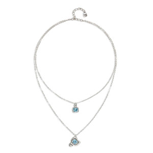 UNOde50 Ser Expresiva Double Necklace - Blue UNOde50 Ser Expresiva Double Necklace - Blue