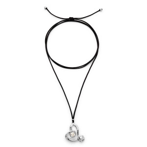 UNOde50 Ser Expresiva Leather Heart Necklace Long