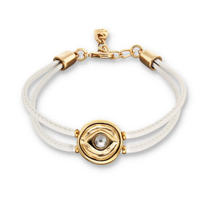 UNOde50 Ser Intuitiva White Eye Bracelet in Gold