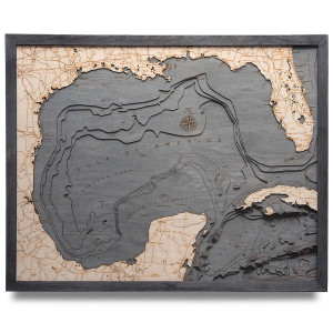 Florida 3D Nautical Wood Map Art | Giving Tree Gallery