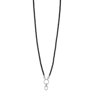 Monica Rich Kosann Black Spinel Charm Chain Necklace - 1 Charm Station