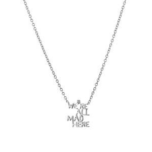 Monica Rich Kosann We're All Mad Here Necklace with White Sapphire 