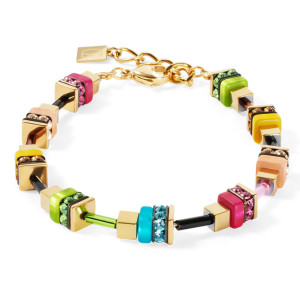 Coeur de Lion Boho Sunset Cube Bracelet - Rainbow 