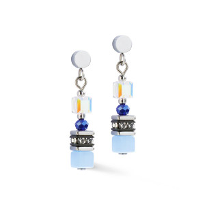 Coeur de Lion Mini Cubes Earrings - Blue