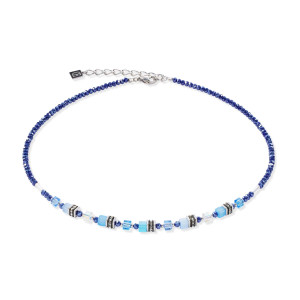 Coeur de Lion Mini Cubes Necklace - Blue 