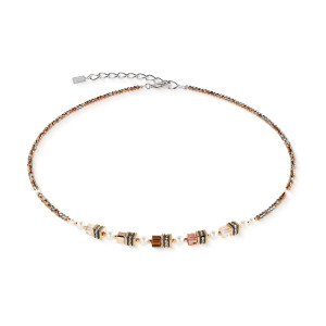 Coeur de Lion Sparkling Princess Necklace - Mocha Mousse