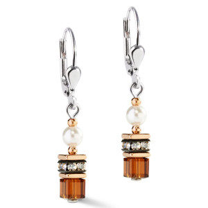 Coeur de Lion Sparkling Princess Earrings - Mocha Mousse 