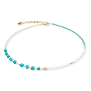 Coeur de Lion Princess Fusion Necklace - Pearls - Turquoise 