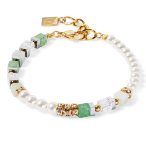 Coeur de Lion Precious Fusion Offset Bracelet - Gold - Green 