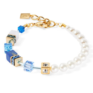 Coeur de Lion GeoCUBE Precious Fusion Pearls Bracelet - Blue