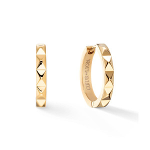 Coeur de Lion Hoop Earrings Spikes - 23mm Gold