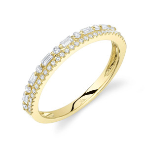 Shy Creation Diamond Baguette Band