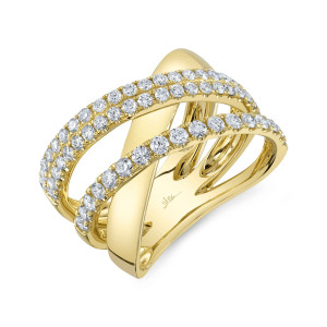 Shy Creation Double Diamond Bridge Ring