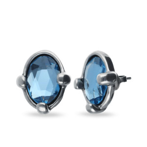 UNOde50 Ser Deslumbrante Stud Earrings - Silver,  Azul (Blue)