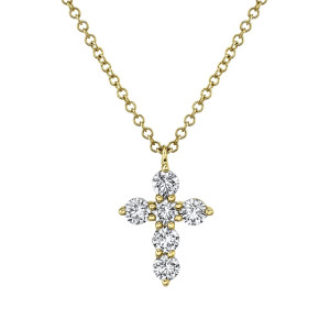 Shy Creation Diamond Cross Necklace - .5 CT