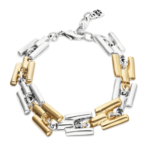 Square Links Chain Bracelet - Two Tone