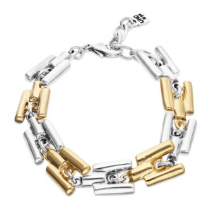 UNOde50 Square Links Chain Bracelet - Two Tone 