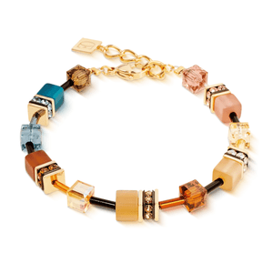 GeoCUBE Iconic Bracelet- Earth Mirage - Gold