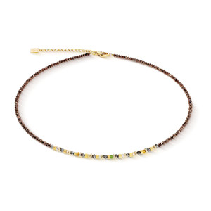 Coeur de Lion Golden Whisper Necklace - Brown-Olive Gold