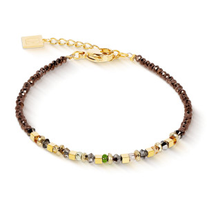 Coeur de Lion Golden Whisper Bracelet - Brown-Olive Gold