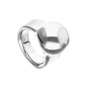UNOde50 Ring with Sphere Shape - Silver 