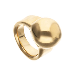 UNOde50 Ring with Sphere Shape - Gold 