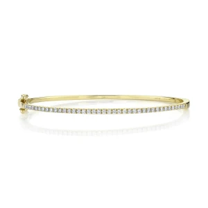 Shy Creation Diamond Bangle - Yellow Gold 