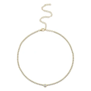 Shy Creation Diamond Bezel Tennis Necklace - 2.89 CT 