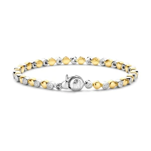 Ti Sento Milano Round Zirconia Two Tone Bracelet