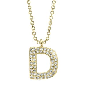 Shy Creation Diamond Initial "D" Necklace