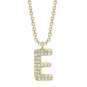 Diamond Initial "E" Necklace